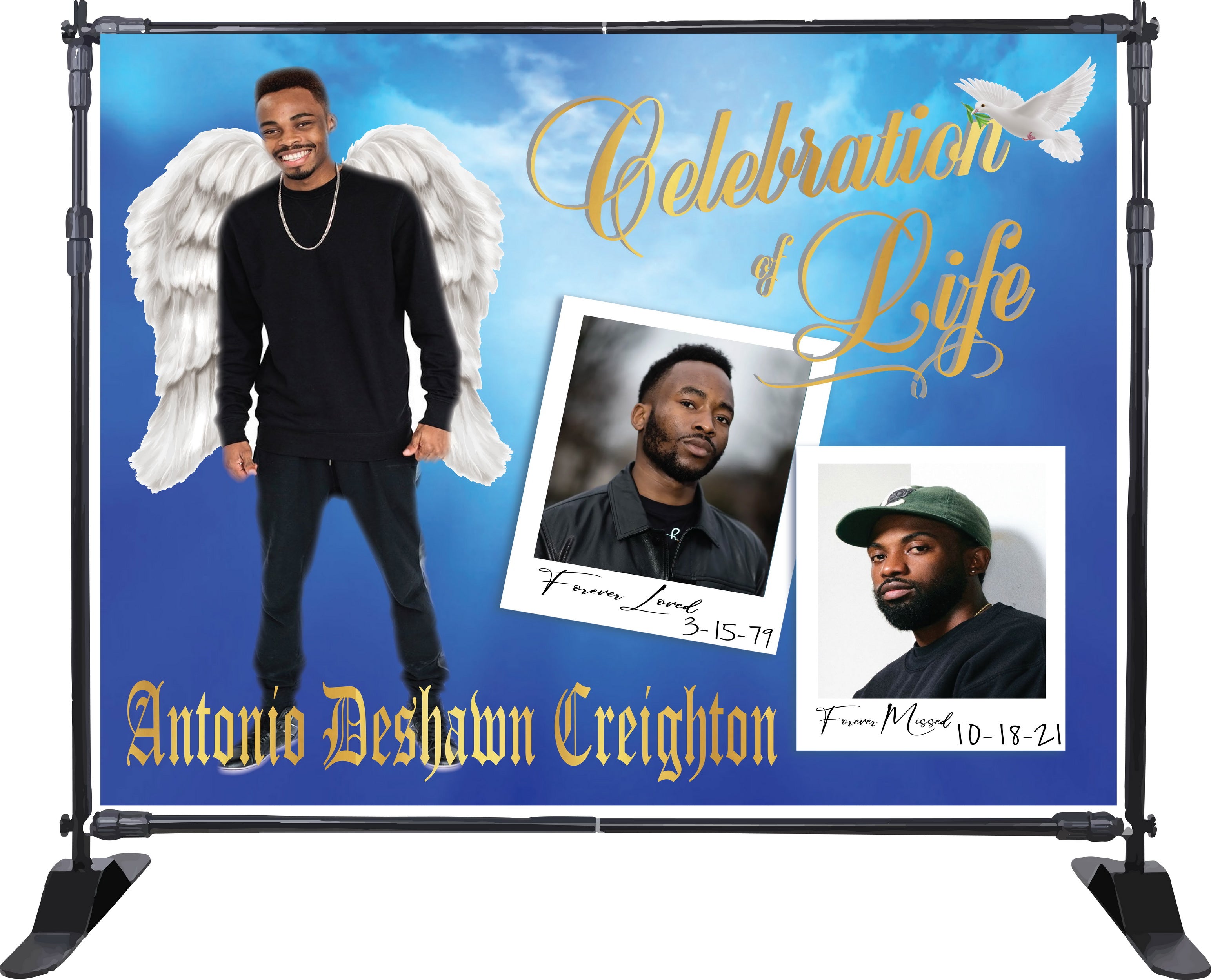 Personalized Celebration Of Life Backdrop