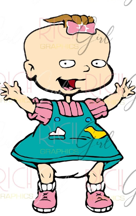 Rugrats Clipart (available in Dark and Light Skintone) – Rich Girl Graphics