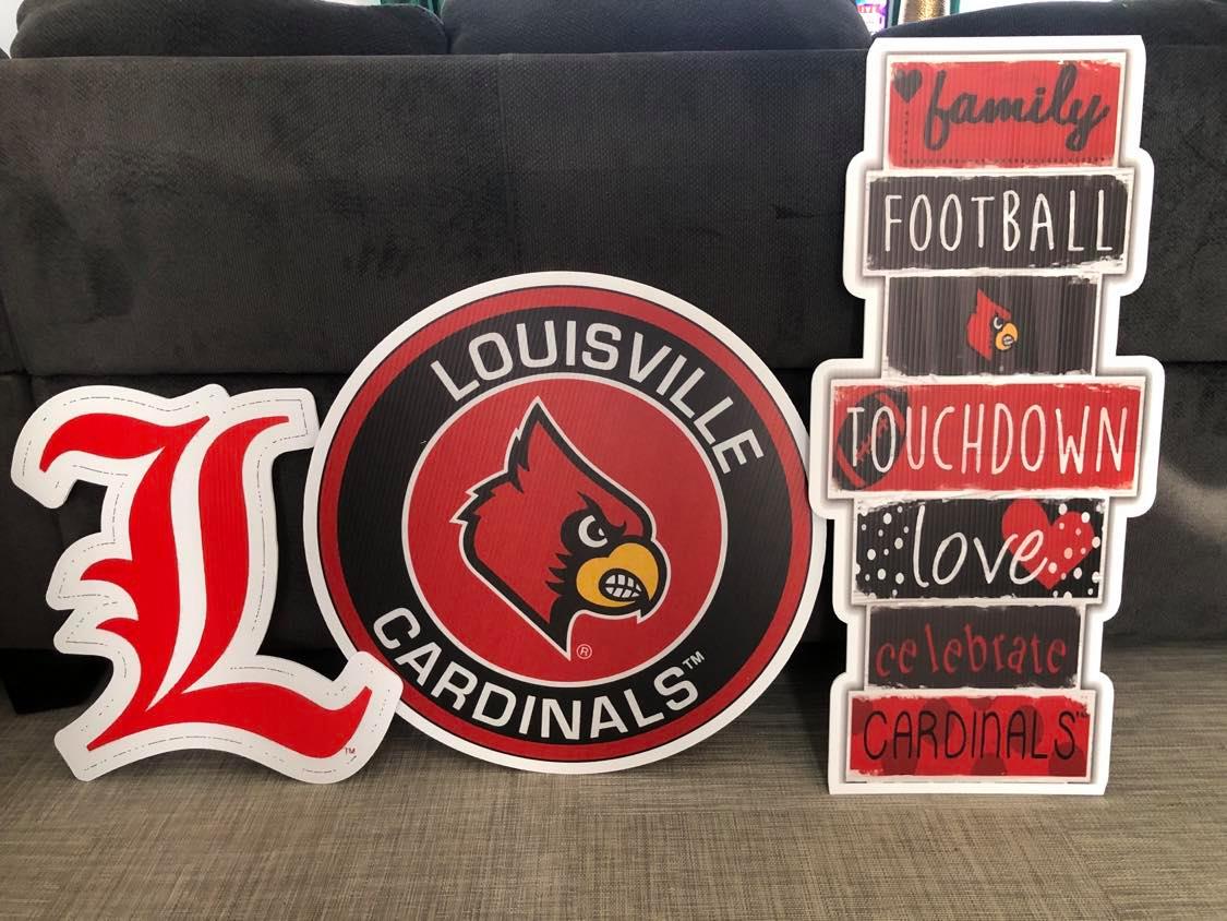 Louisville Cardinals 12'' x 48'' This Home Leaning Sign